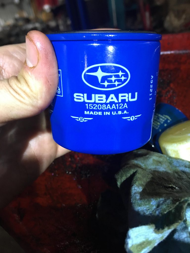 Blue Toyota Oil Filter